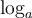 \log_a