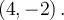 \left({4,-2}\right).