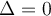 \Delta = 0