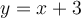 y = x+3