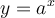 y=a^x