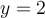 y=2