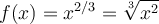f(x) = x^{2/3} = \sqrt[3]{x^2}