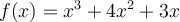 f(x)=x^3+4x^2+3x