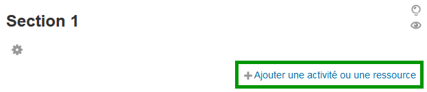Ajouter une activité ou une ressource